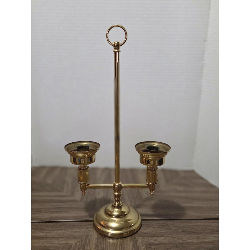 brass double-candelabra taper candle holder Vintage Regal